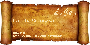 László Csinszka névjegykártya