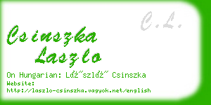 csinszka laszlo business card